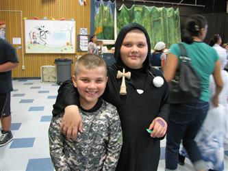 students in costume