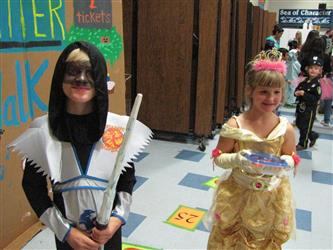 students in costumes