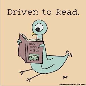 bird reading book with text driven to read